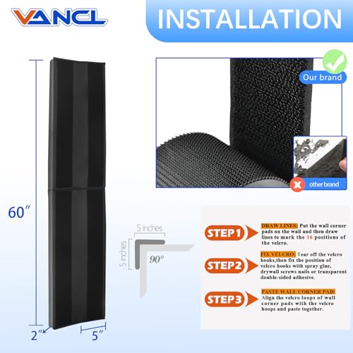 Image of Heavy Duty Corner Edge Protector - Waterproof Durable 2 Sides Wall Corner Pads for Safety