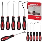 11-Piece Large Hook and Pick Set with Clip Removal Tool, Precision O-Ring Removal Kit for Automotive Mechanic and Electronic Maintenance Car Auto Oil Seal Mini Hooks
