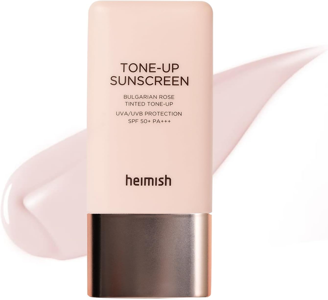 HEIMISH Bulgarian Rose Tinted Tone-up Sunscreen - SPF 50+ PA+++, Multipurpose Tone Up Sunscreen, Primer, Makeup Base for face, Lightweight, Non-greasy, Hydrating, Natural Pink Finish, 1.0fl.oz/30ml