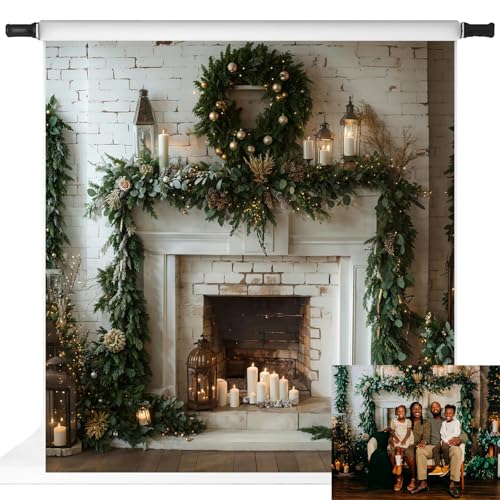 Toile de fond Noël Kate brique blanche pour immortaliser la magie des fêtes