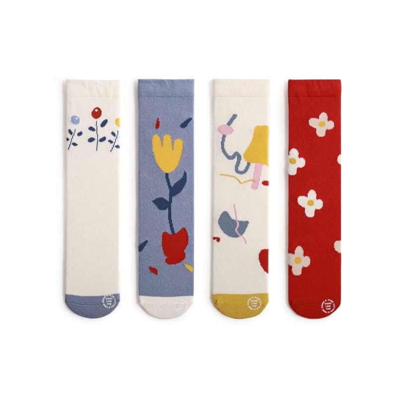 Baby Girl Knee High Socks Uniform Long Tube Stockings Infant Toddler Flower Dress Socks Free Size for 1-12 Years Kids