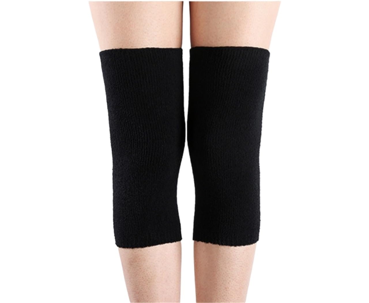 Ginocchiera Ginocchiere da Donna Supporto for Ginocchio con Manica A Compressione in Tessuto Caldo Traspirante Supporto Ginocchio(Black)