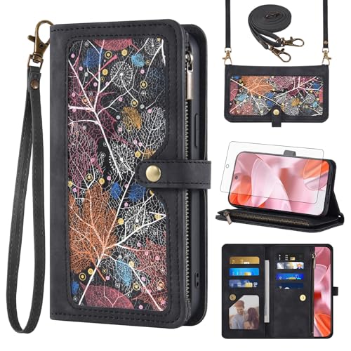 Coque portefeuille Google Pixel 9 housse cuir rabat avec vitre protection écran