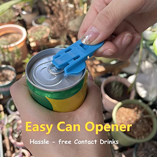 Manual Easy Can Opener, 6 Pack Colorful Soda Beer Can Opener & Beverage Can Cover Protector, Premium Plastic Shields Can Openers For Pop, Coke, Beer, Soda, Drink Aluminum Beverage #TOP1