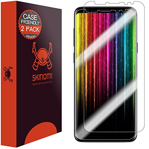 Skinomi TechSkin [2-Pack] (Case Compatible) Clear Screen Protector for Samsung Galaxy S9 Plus Anti-Bubble HD TPU Film