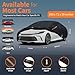 Tozaroa Waterproof Car Cover All-Weather, Heavy-Duty Outdoor Full Exterior Automobiles Snow Cover for Sedan 186-193 inch with Sun Visor,Zippered & Storage Bag - Black