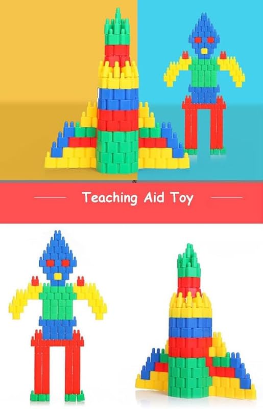 Image of Building Block Toy || Creative Educational Toys || Colorful Plastic Building and Construction Toys (Include 100 Cap) (504)
