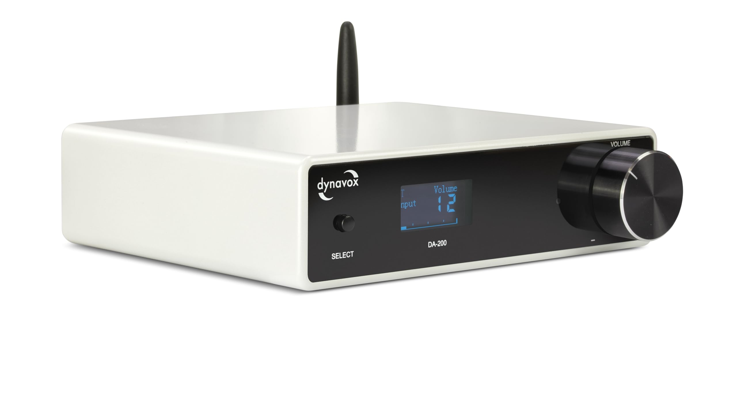 Dynavox DA-200 - Amplificador de Alta fidelidad, Compacto Amplificador Digital estéreo Clase D con BT 5.0, USB DAC, óptico y coaxial, Salida de subwoofer, Elegante Carcasa de Aluminio, Ideal para