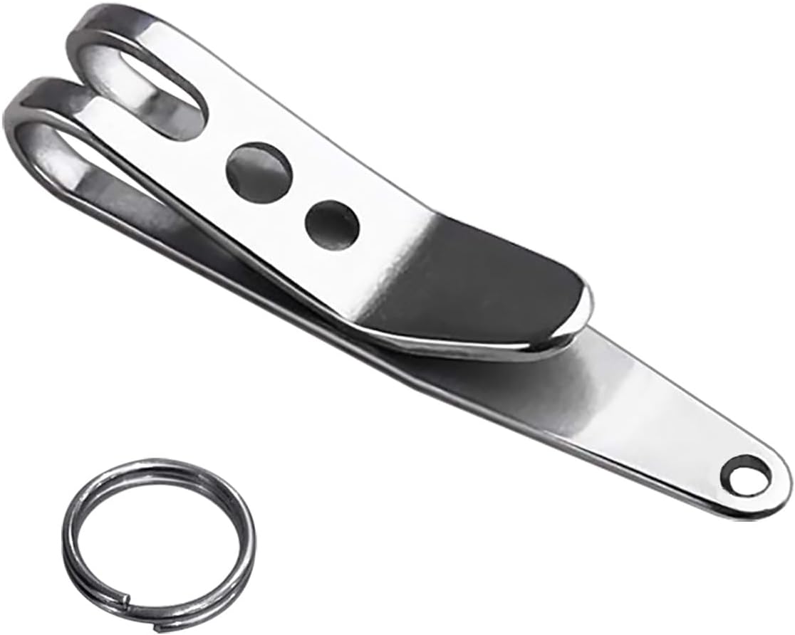 Deep Carry Pocket Clip Nano(2 Pack), Stainless Steel Multi-Purpose Suspension Clip for Swiss Army Knives, EDC Gear, Keys & Flashlights