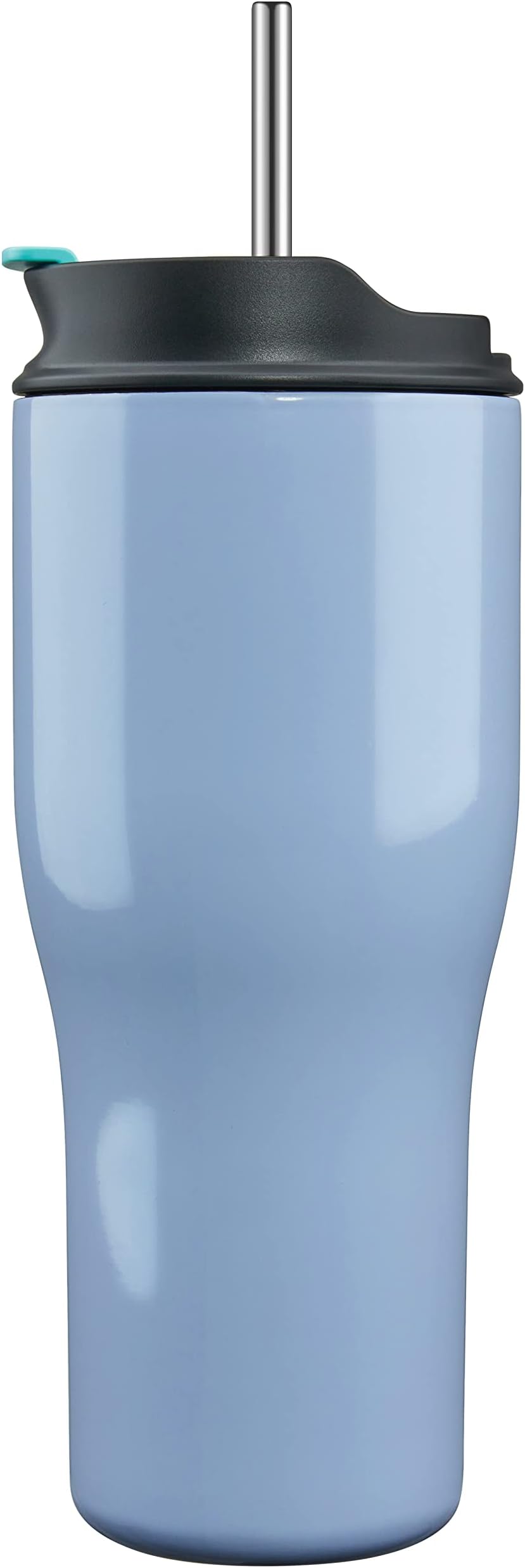 CIVAGO 30 oz Insulated Tumbler with Straw and Lid, Stainless Steel Travel Coffee Mug Cup, Double Wall Vacuum Water Bottle, Denim Blue
