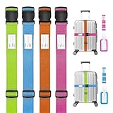 【WEIT VERBREITET】Diese strapazierfähigen Gepäckbänder eignen sich für Handtaschen, Koffer, Reisetaschen, Aktenkoffer, Trolleys, Rollgepäck und mehr. Darüber hinaus können Sie sie festziehen, um Ihr Handgepäck sicher an den Griffen Ihres Rollgepäcks zu befestigen, um den Komfort und die Effizienz auf Reisen oder auf Geschäftsreisen zu erhöhen!