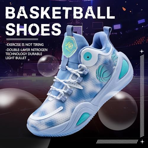 Image of Men's Basketball Shoes Fashionable Breathable Anti Slip Sports Shoes Outdoor Running Fitness Training Shoes