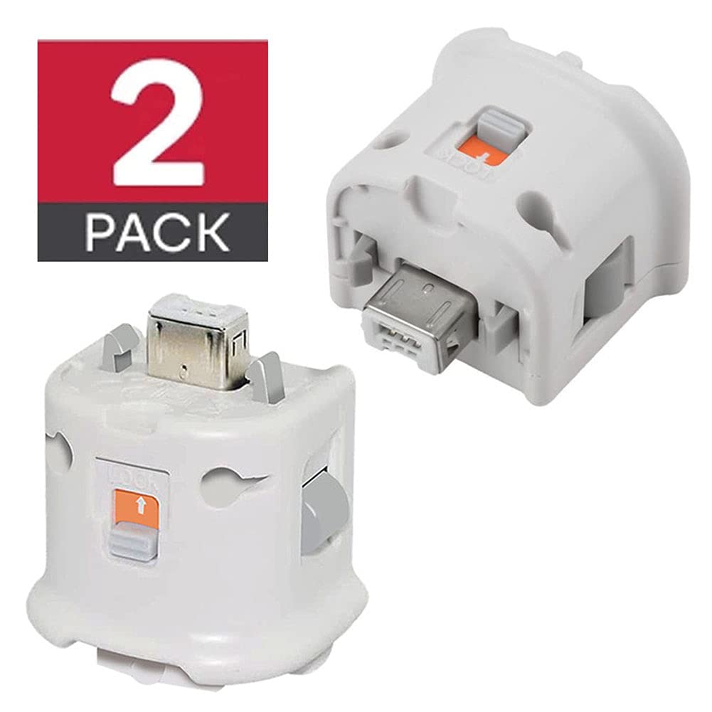 Wii Motion Plus Adattatore per telecomando originale Nintendo Wii, accessori esterni, adattatore Accelerator Handle Sensator Accelerator Motionplus per Wii U Wii Controller bianco (2 pezzi)
