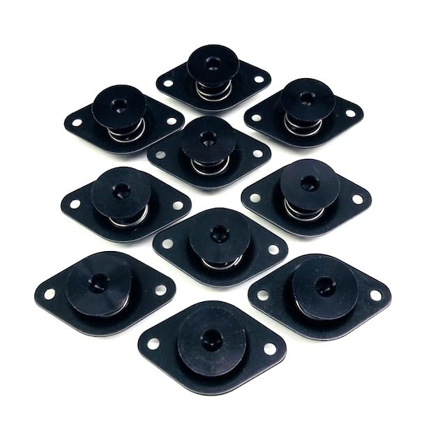 Black DZUS Self Eject Hex Head Qtr Turn Fasteners - 7/16" - 550 Grip 10 Pack