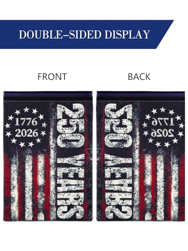250 Anniversary USA Flag Garden Flags for Outside Double-Sided Patriotic Banner 12x18 Inch Yard Decor, Flag Only — view 2