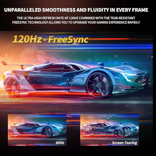 Image of ZZA 24.5 Inch FHD (1920x1080) 120Hz Curved Gaming Monitor, 3000R Curvature VA Panel, 1ms MPRT, AMD FreeSync, Ultra-Thin Bezel, Eye Care, for Esports,PC
