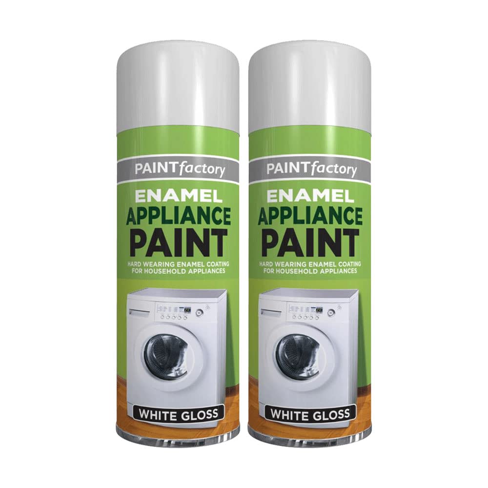 Classic Signature White Appliance - 2 X Enamel Spray Paint 300Ml Tough Stuff Hard Wearing Smooth Aerosol For Metal Wood And Plastic