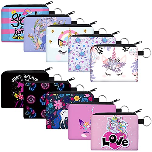 Lot de 10 petits sacs à main de style bohème légers et zippés pour femme