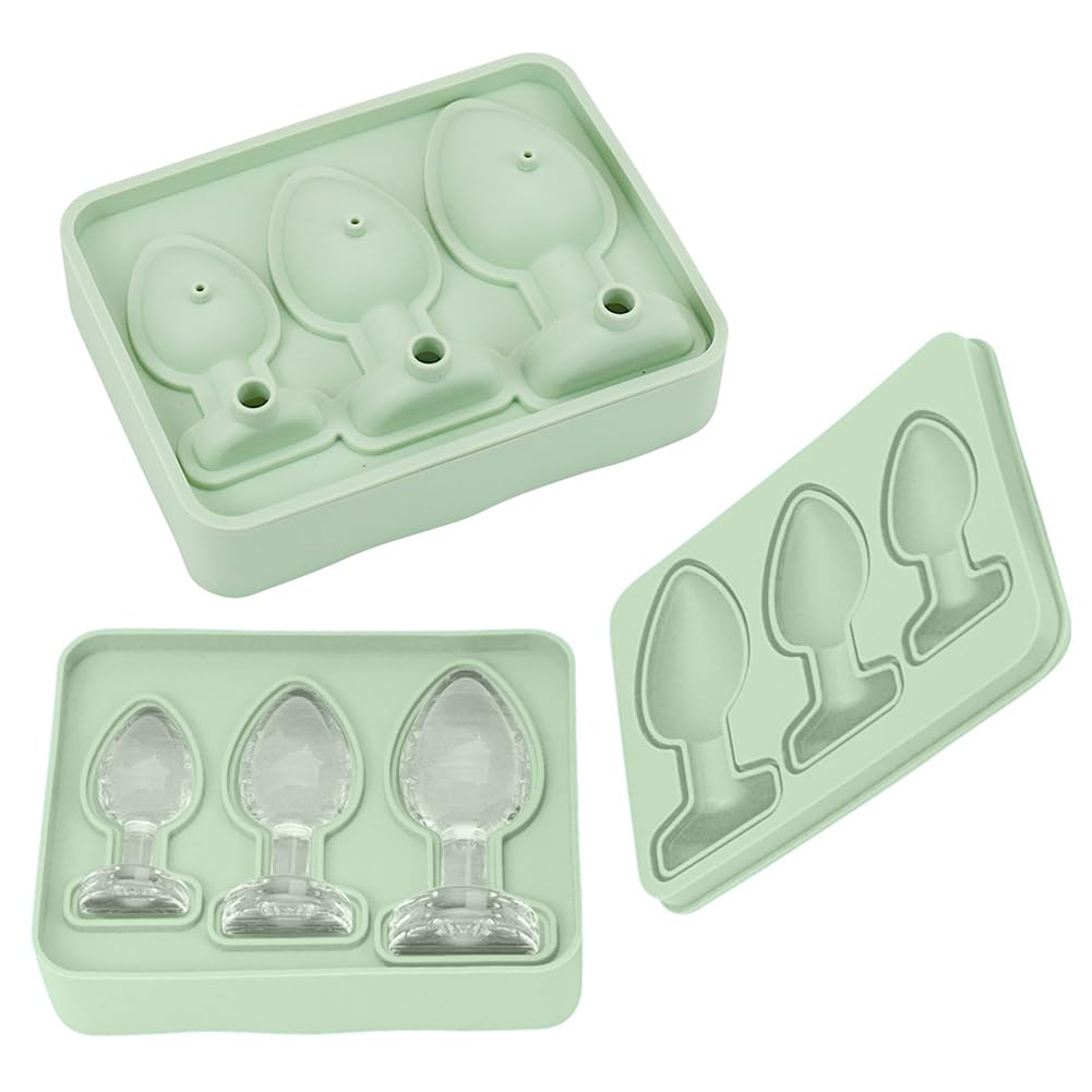 KOBONA Silicone Prank Butt Plug Shaped Mold Reusable Fun Shape Ice Molds Novelty Ice Trays for Ice Chilling Whiskey Cocktails