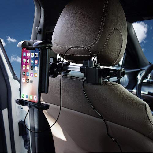 Soporte de coche para iPad Macally HRMOUNTPRO4UAC para viajes familiares en carretera 7