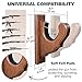 TESLYAR Rifle Wall Mount - Figured Gun Hooks for Rifles and Shotguns, Wooden Gun Rack, Real Hardwood Holder, Set of 2, Brown Finish, Rifle Wall Mount Display