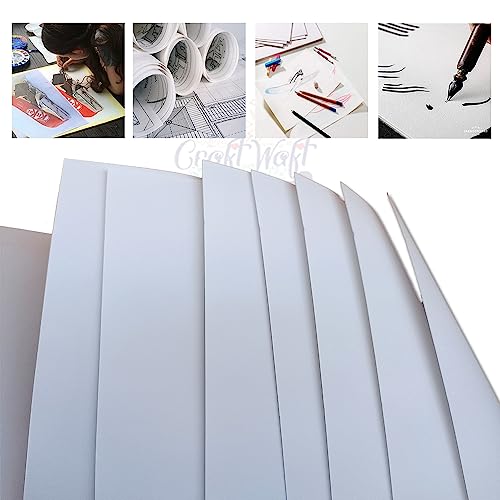 Image of CRAFTWAFT A1 Large Natural Cartridge Paper White 30X22 Inch Paper 140 GSM Ideal for Drawing, Craft, Project, Painting, Design (5)