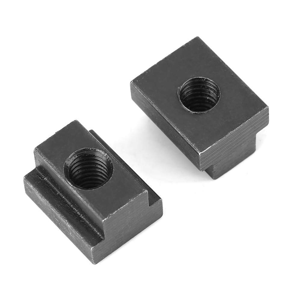 Dadi a T, 5 Dadi con Scanalatura a T con Finitura in Ossido Nero, Filettature M8/10, Elevata Durezza e Resistenza Elevata, si Adattano Alle Scanalature a T Nelle Tabelle Delle Macc(M8)