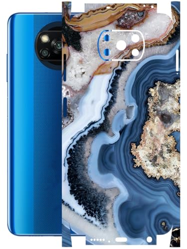 Image of AtOdds - Full Body Back Screen Guard Protector Film - Lamination Wrap Skin Sticker Compatible with Poco X3 PRO | Scratchproof Matte Finish (Floor Marble)