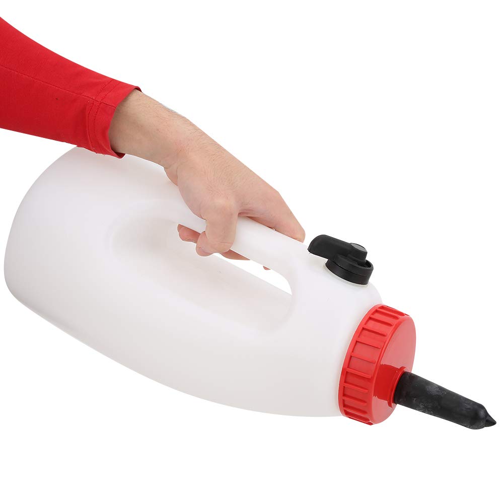 Biberón de leche para terneros, biberón vertical para lactancia de ganado, tetina de plástico de grado alimenticio, biberón portátil de flujo ajustable para ganado,
