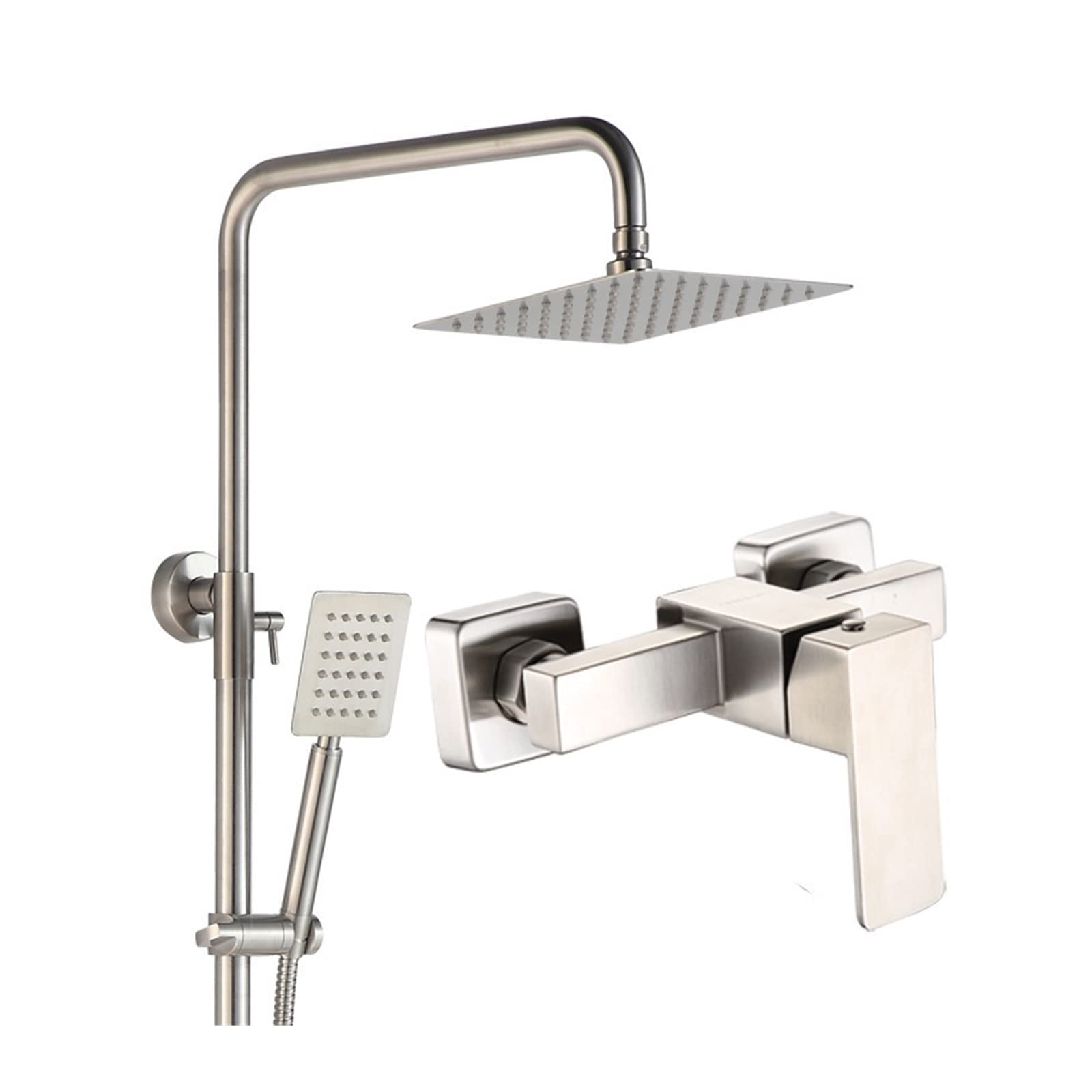 Grifo de baño, Grifo de ducha baño con un solo mango Dibujo acero inoxidable Increída caliente y fría Tapón agua