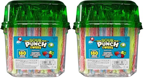 Sour Punch Twists, Sour Candy 6" Individually Wrapped Chewy Candy, 4 Assorted Fruity Flavors (Pack of 2) image 4