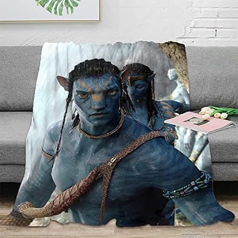 XYueww Avatar Jake Sully Sherpa Fleece Blanket Throw Size,Reversible Plush Throw Blanket for Couch Sofa Chair,Super Soft Fuzzy Cozy Printed Blanket for Kids Boys Girls Children 40x50inch(100x130cm) Cover