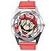 Produktbild Taport® Quarzuhr rot Lederband für Mario Fans E3