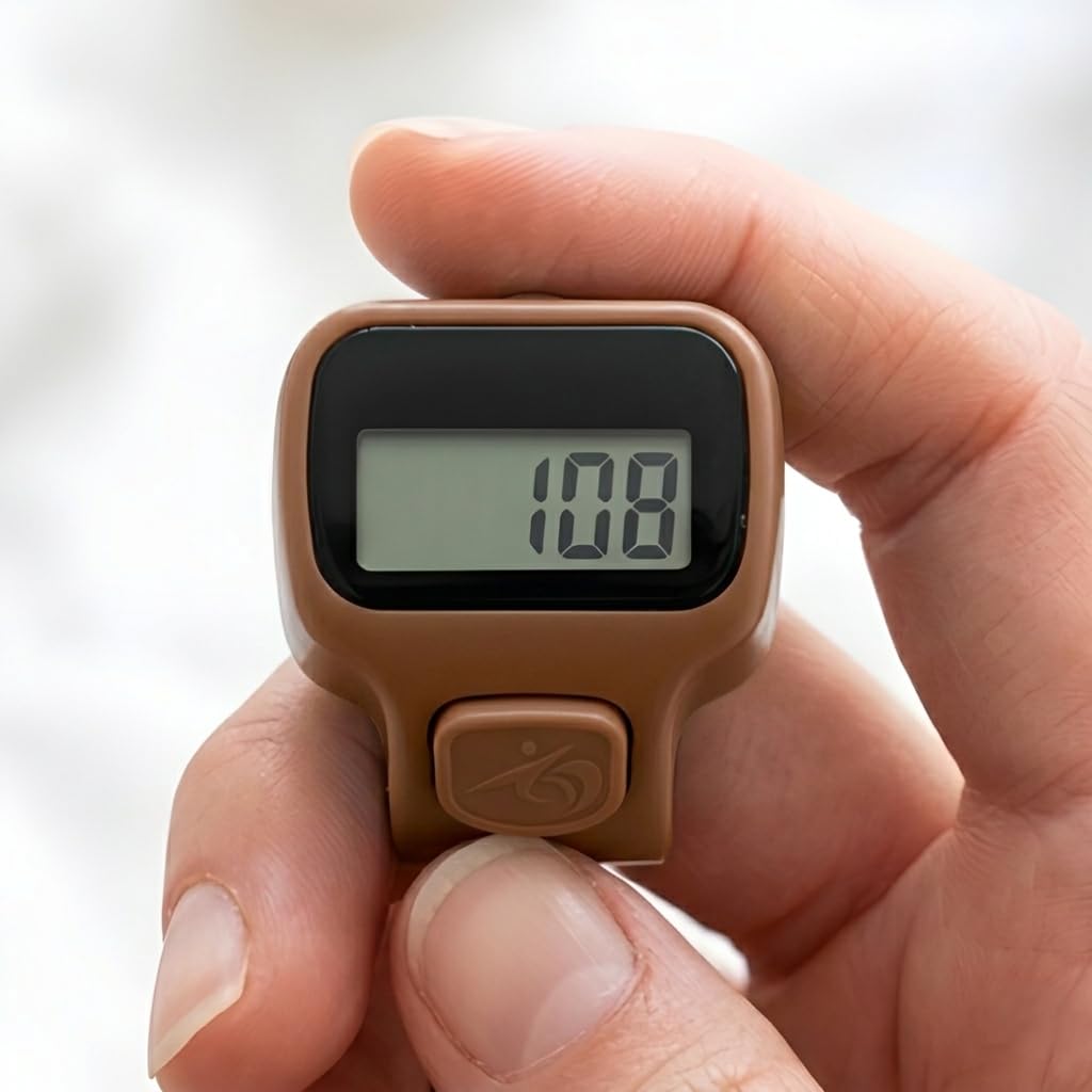 Finger Tally Counter – Electronic Handheld Clicker with 3-Digit LCD Display and Adjustable Finger Strap(Pack of 1-Muticolour) (Brown)-image-16