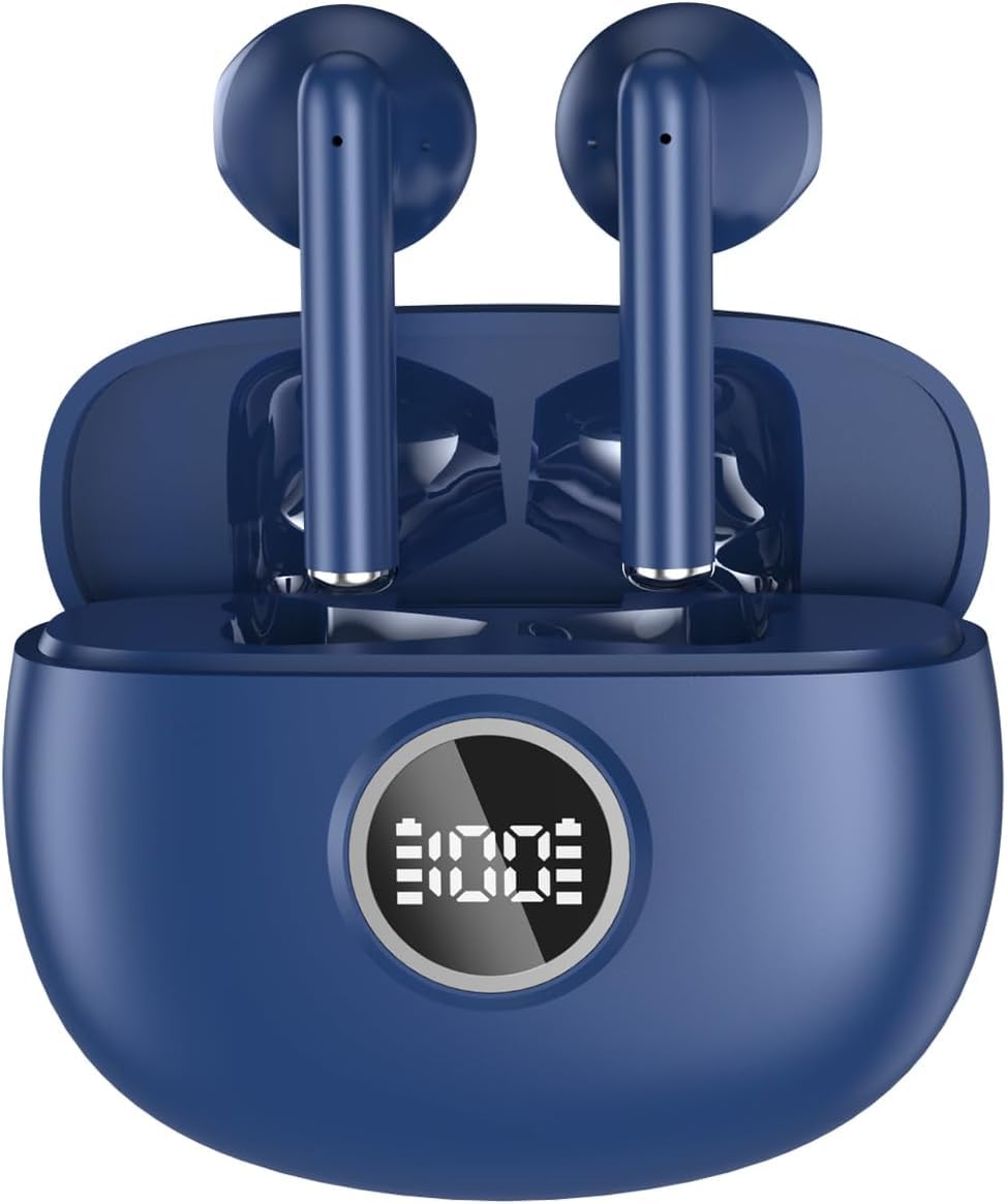 Ecouteurs Bluetooth sans Fil, Écouteurs Bluetooth 5.3, Casque B luetooth HiFi Stéréo, Ecouteurs sans Fil ENC Antibruit Mic, 40H Oreillette B luetooth avec Écran LED, IP7 Étanche pour iOS Android