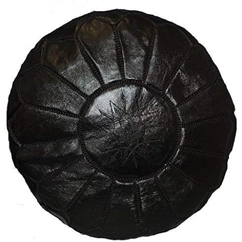 TERRAPIN Clásico Hecho a Mano marroquí otomana Puff (Negro) Cover