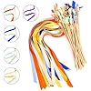 30 Baguettes De Ruban Mariage Avec Clochettes – Bâtons Bois 30 Cm, Rubans 60 Cm, Décoration Allée, Bouquetière
