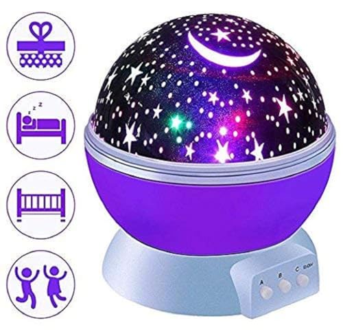 Image of Galaxy Projector Light with Tripod Stand, Earth and Moon Projection, USB Powered, Adjustable Angle, Space Theme Room Decor (Star Master)