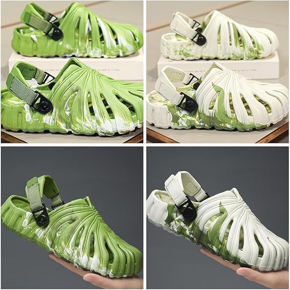 Generic Monstera Slippers, Women's Adult Unisex (Women's Fit) Green/Black/White/Blue Leaf Slides, 2024 New Anti-Slip EVA Slippers for Casual Wear, Beach/Poolside, Spa/Hotel, Travel, Outdoor Activities2