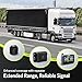 GUTA Trailer Tire Pressure Monitoring System, RV Tire Pressure Monitor with 10 Sensors, 6 Alert Modes, Signal Booster, Large Color Display, Long Sensing Distance, 0-188PSI TPMS for RV Trailer Semi