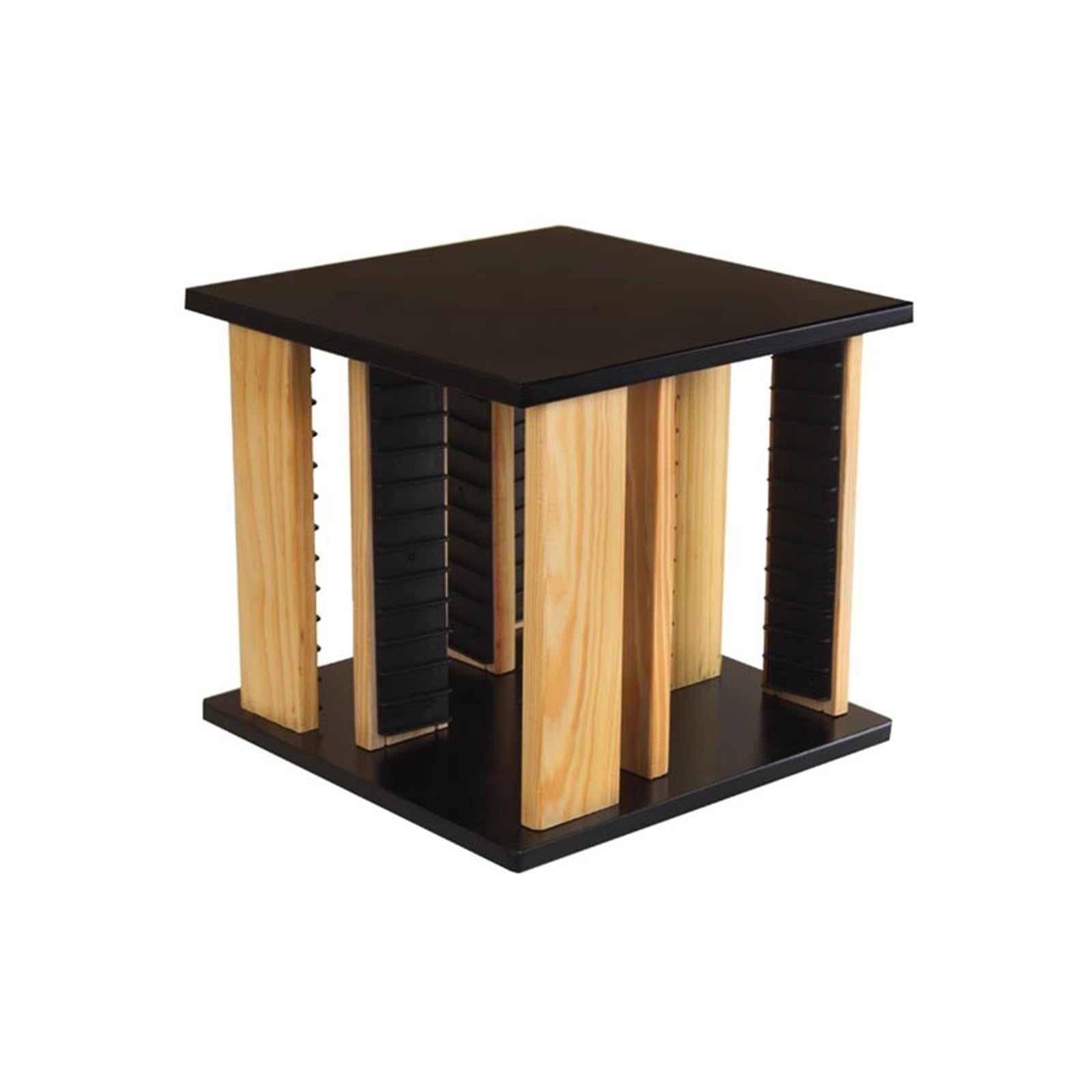 B3F7M4R9J2 CD stand Rotatable Wooden CD Record Rack Game Disc Storage Shelf