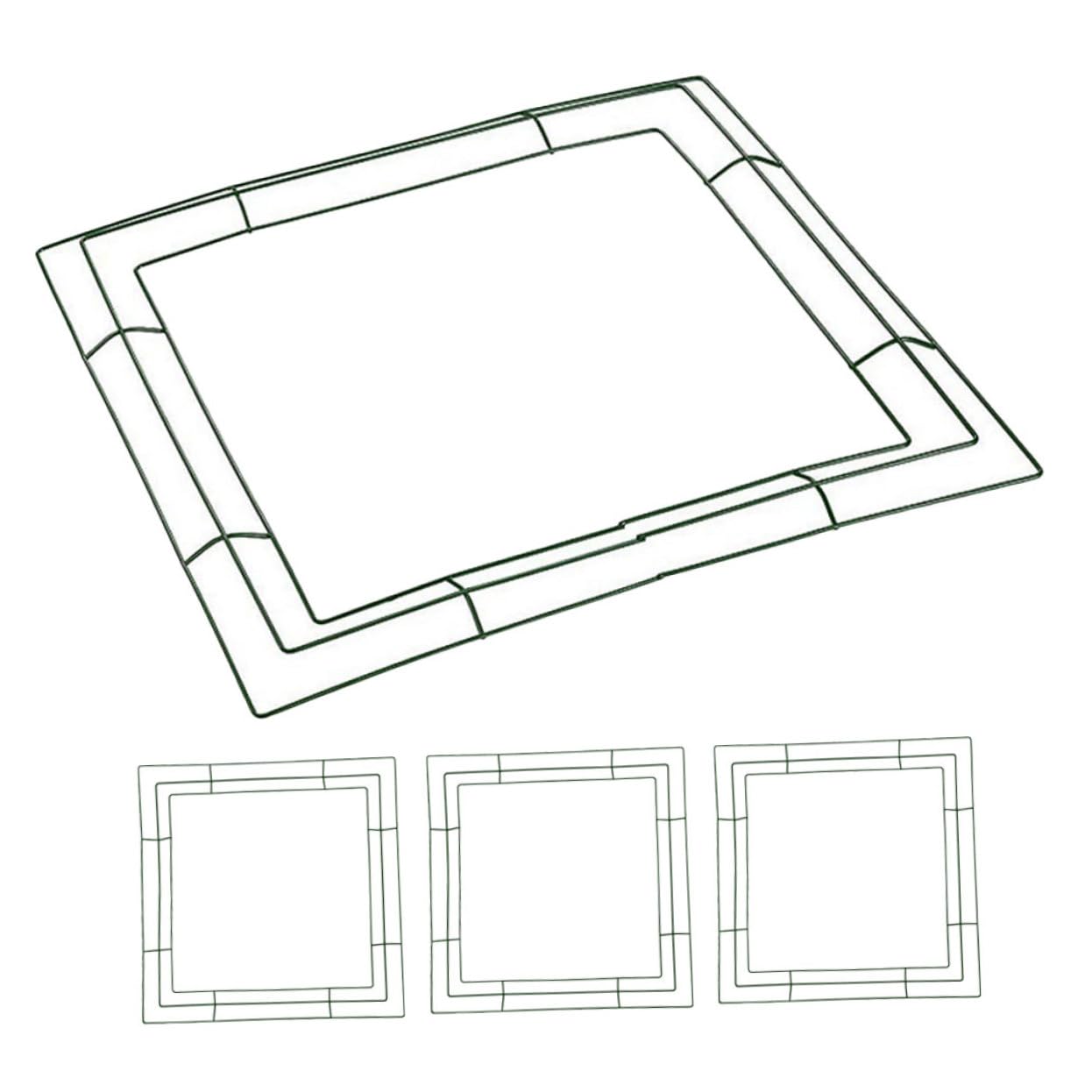 SOLUSTRE Metal Square Wreath Frame Floral Hoop DIY Wreath Kit Perfect for Holiday and