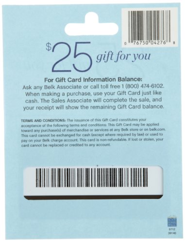 Amazon Com Belk Gift Card 25 Gift Cards