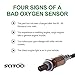 SCITOO O2 Oxygen Sensor fit for A4 2.8L 00-01, for A6 Quattro 2.7L 00-01,for RS6 4.2L 03-04, for VW Passat 2.8L 00-05 Downstream Right 250-24414 234-4661