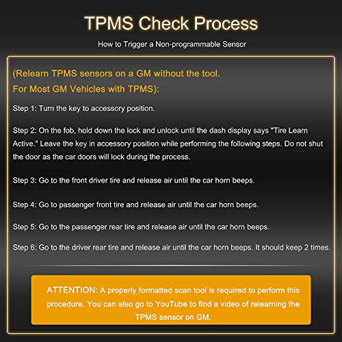 Roadfar Tire Presure Sensor 315Mhz Tire Pressure Monitoring System Sensor (Tpms) Fits For Buick For Chevrolet For Gmc For Pontiac & More Replaces# 13598771 13598772 13586335 Sets Of 4 #TOP6