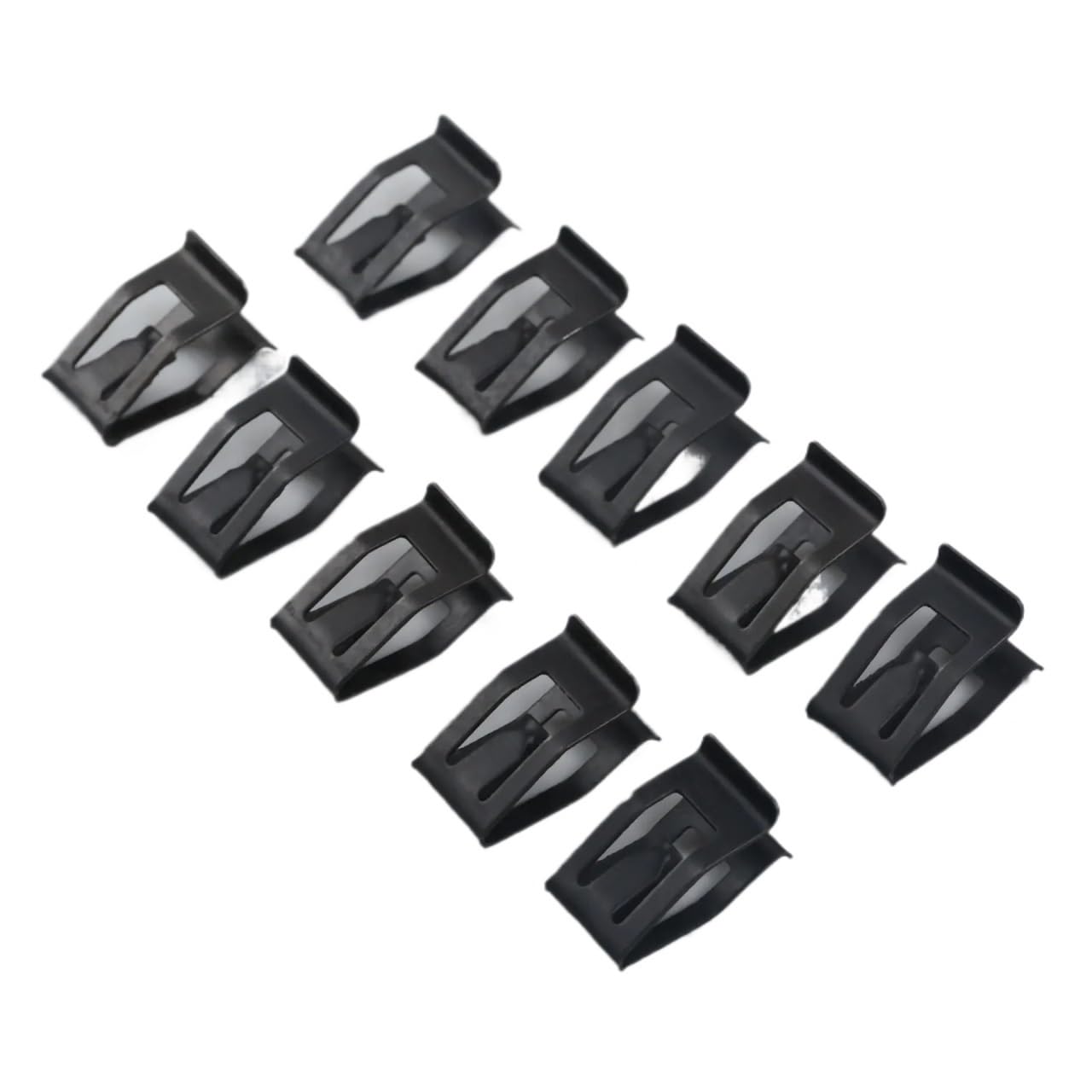 GLBMLMTHZP 10Pcs Car Front Console Dash Dashboard Auto Trim Metal Retainer Black Rivet Fastener clip Fit For Ford Mazda Audi Toyota