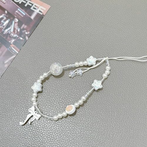 Image of Beaded Camera Wrist Strap Cute Digital Camera Charm Lanyard, Phone Wristlet Charms, Phone Chain for Camera