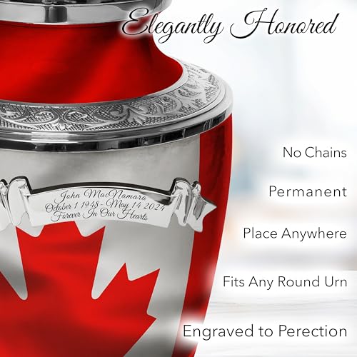 Image of Canadian Flag Cremation Urns for Human Ashes Adult Man & Urns for Ashes