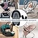 INFANZIA 2-in-1 Baby Sitzverkleinerer mit Gurtpolster Universal für alle Kinderwagen Buggy, Neugeborenen Einsatz, Kopfstütze für Babyschale und Autositze, Extra Weich(Schwarzes Set - Kurzflor)