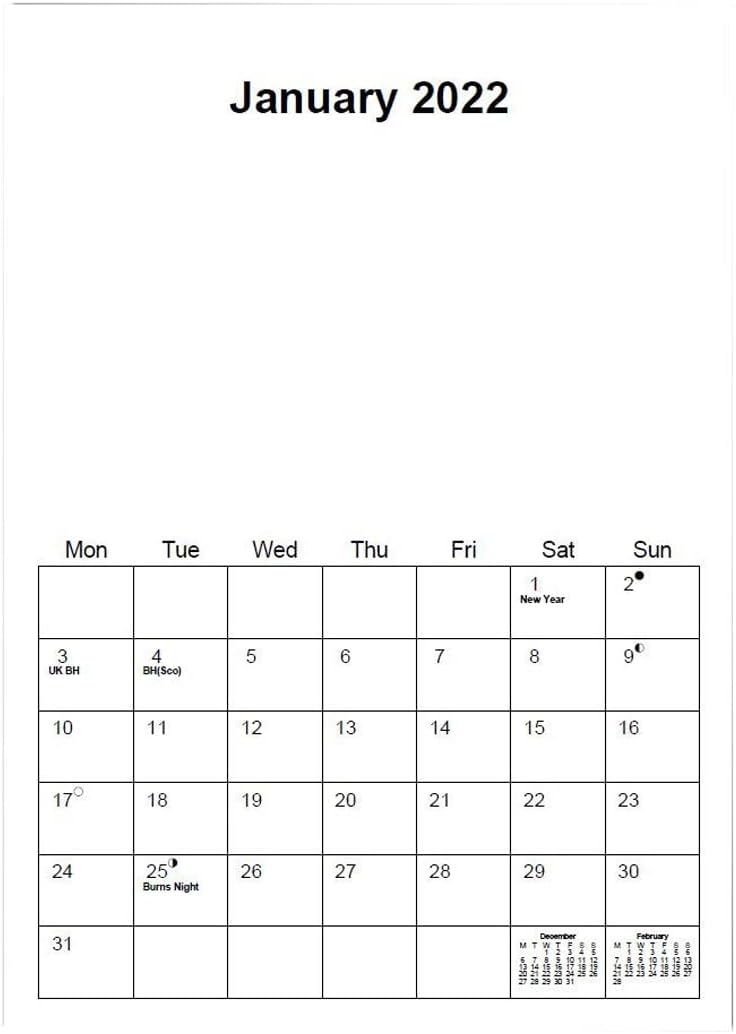 A4 Wire Bound 2024 Blank Calendar - Planner